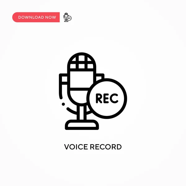 Ses Kaydı Vektör Simgesi Web Sitesi Veya Mobil Uygulama Için — Stok Vektör