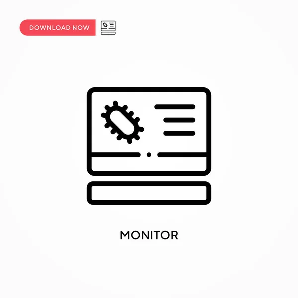 Monitor Icono Vector Moderno Simple Ilustración Vector Plano Para Sitio — Vector de stock