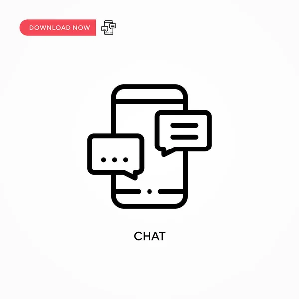 Icona Vettoriale Chat Moderna Semplice Illustrazione Vettoriale Piatta Sito Web — Vettoriale Stock