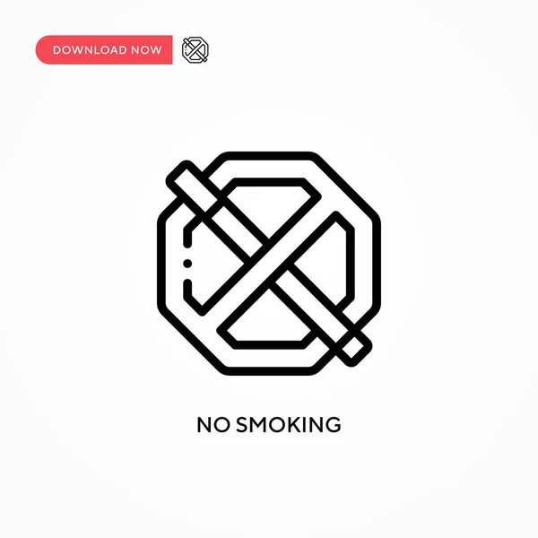 Kein Rauchendes Vektorsymbol Moderne Einfache Flache Vektordarstellung Für Website Oder — Stockvektor