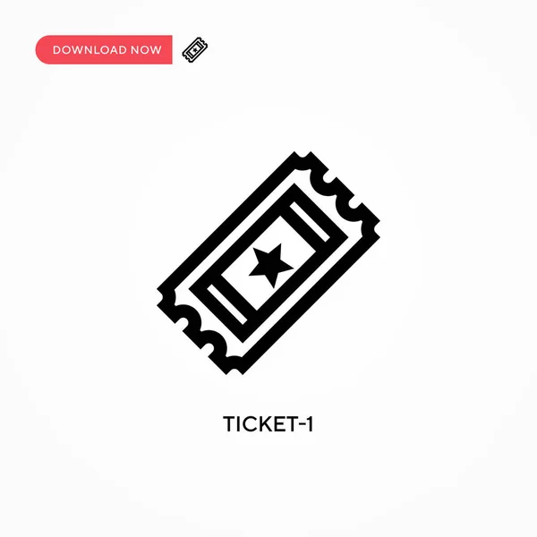 Ícone Vetorial Ticket Ilustração Vetorial Plana Moderna Simples Para Web — Vetor de Stock