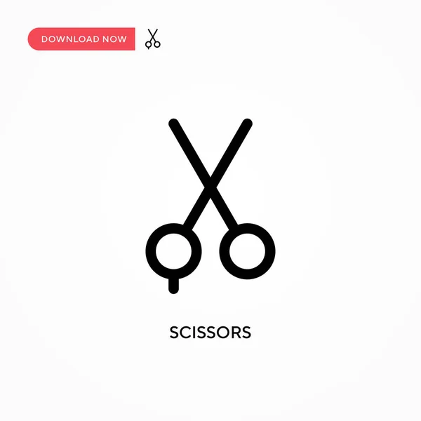 Scherenvektorsymbol Moderne Einfache Flache Vektordarstellung Für Website Oder Mobile App — Stockvektor
