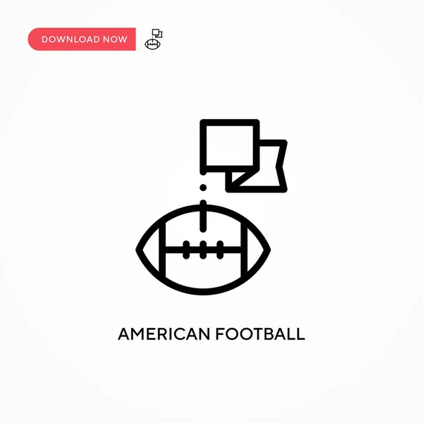 アメリカンフットボールのベクトルアイコン ウェブサイトやモバイルアプリのための現代的でシンプルなフラットベクトルイラスト — ストックベクタ
