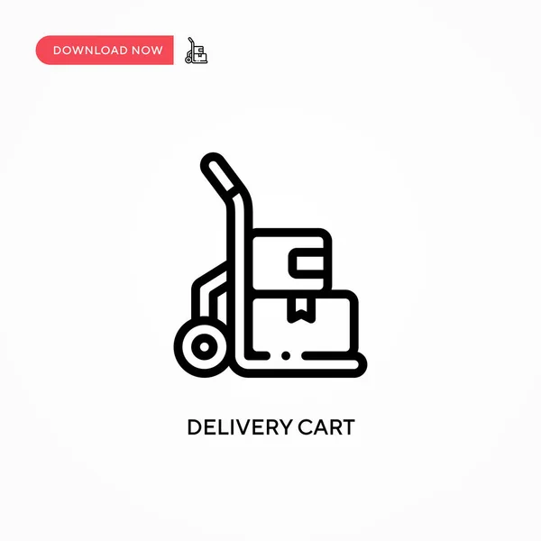 Delivery Cart Vector Icon Modern Simple Flat Vector Illustration Web — Stock Vector