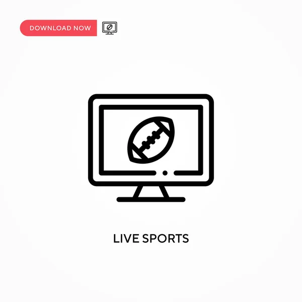 ライブスポーツベクトルアイコン ウェブサイトやモバイルアプリのための現代的でシンプルなフラットベクトルイラスト — ストックベクタ