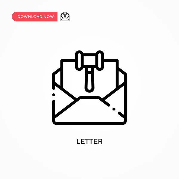 Letter Vector Icon Modern Simple Flat Vector Illustration Web Site — Stock Vector