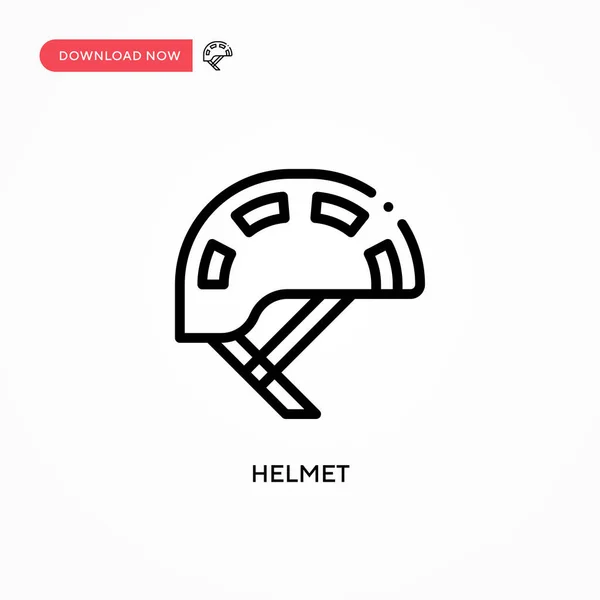 ヘルメット ベクトル アイコン ウェブサイトやモバイルアプリのための現代的でシンプルなフラットベクトルイラスト — ストックベクタ