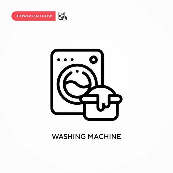 洗衣机矢量图标 网站或移动应用程序的现代 简单的平面矢量说明 — 图库矢量图片