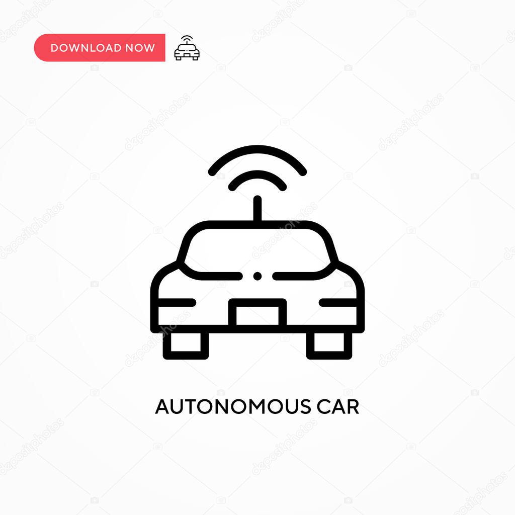 Autonomous car vector icon. Modern, simple flat vector illustration for web site or mobile app