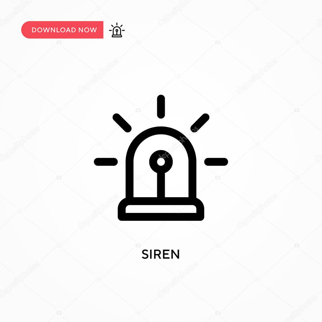 Siren vector icon. Modern, simple flat vector illustration for web site or mobile app