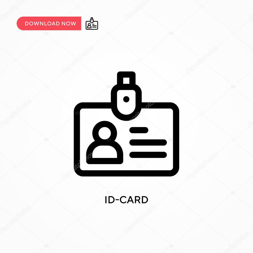 Id-card vector icon. Modern, simple flat vector illustration for web site or mobile app