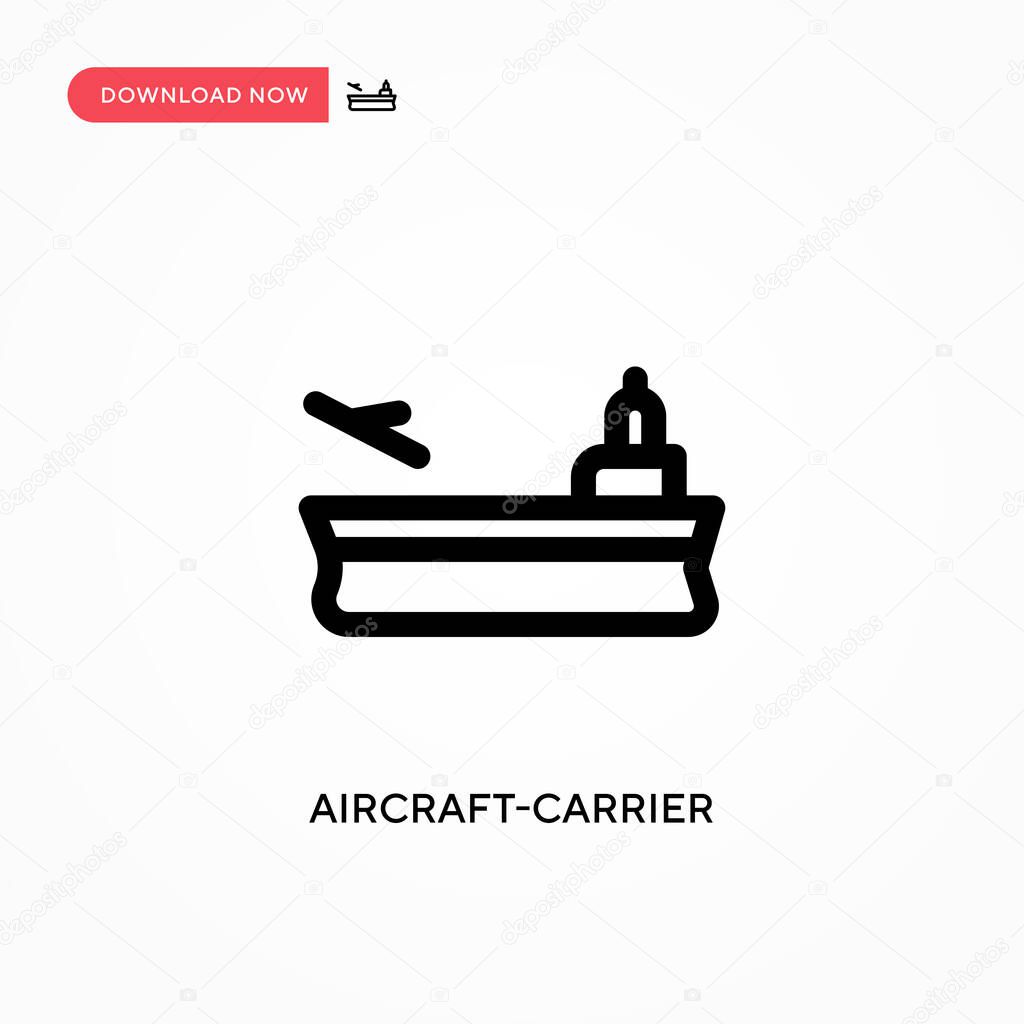 Aircraft-carrier vector icon. Modern, simple flat vector illustration for web site or mobile app
