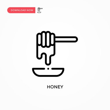 Bal vektörü simgesi. Web sitesi veya mobil uygulama için modern, basit düz vektör çizimi