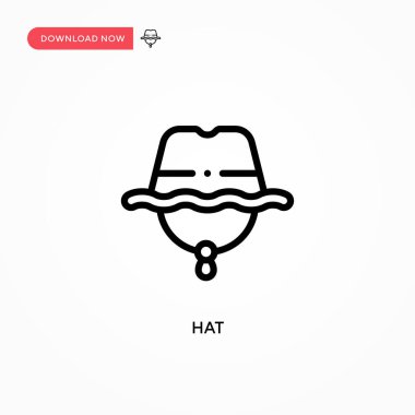 Şapka vektör simgesi. Web sitesi veya mobil uygulama için modern, basit düz vektör çizimi