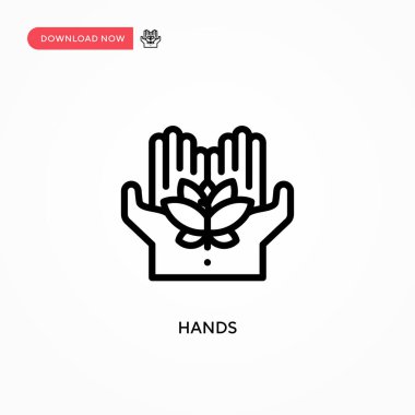 Eller vektör simgesi. Web sitesi veya mobil uygulama için modern, basit düz vektör çizimi