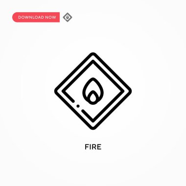 Vektör simgesini ateşle. Web sitesi veya mobil uygulama için modern, basit düz vektör çizimi