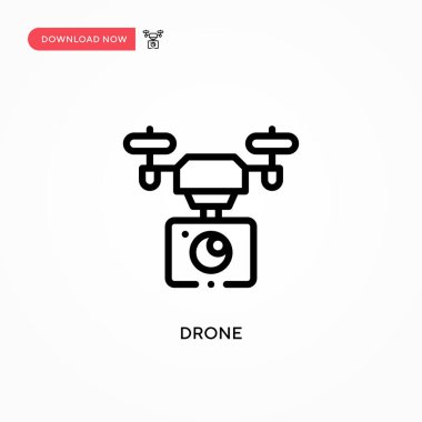 Drone vektör simgesi. Web sitesi veya mobil uygulama için modern, basit düz vektör çizimi