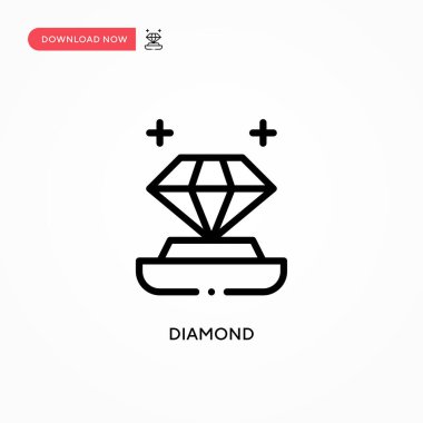 Elmas vektör simgesi. Web sitesi veya mobil uygulama için modern, basit düz vektör çizimi