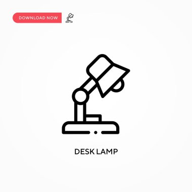 Masa lambası vektör simgesi. Web sitesi veya mobil uygulama için modern, basit düz vektör çizimi