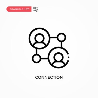 Bağlantı vektör simgesi. Web sitesi veya mobil uygulama için modern, basit düz vektör çizimi