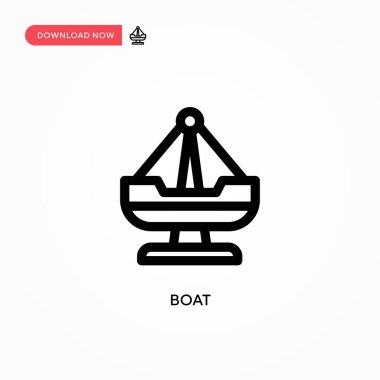 Tekne vektör simgesi. Web sitesi veya mobil uygulama için modern, basit düz vektör çizimi