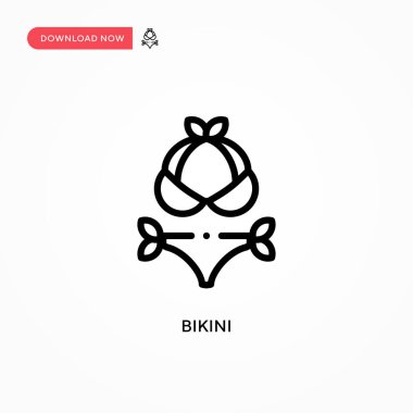 Bikini vektör simgesi. Web sitesi veya mobil uygulama için modern, basit düz vektör çizimi