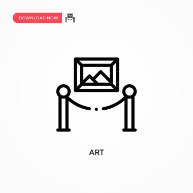 Sanat vektör simgesi. Web sitesi veya mobil uygulama için modern, basit düz vektör çizimi