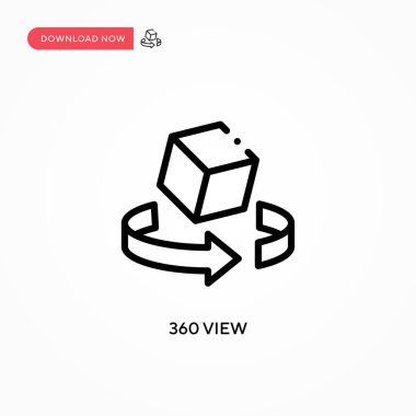 360 görünüm vektör simgesi. Web sitesi veya mobil uygulama için modern, basit düz vektör çizimi