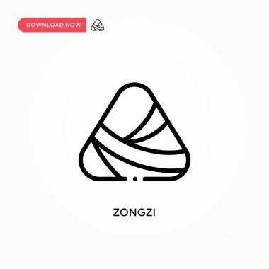 Zongzi vektör simgesi. Web sitesi veya mobil uygulama için modern, basit düz vektör çizimi