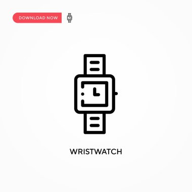 Kol saati vektör simgesi. Web sitesi veya mobil uygulama için modern, basit düz vektör çizimi
