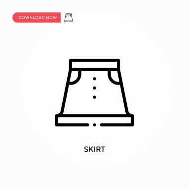 Etek vektör simgesi. Web sitesi veya mobil uygulama için modern, basit düz vektör çizimi