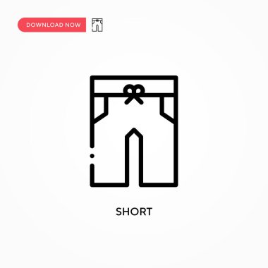 Kısa vektör simgesi. Web sitesi veya mobil uygulama için modern, basit düz vektör çizimi
