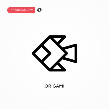 Origami vektör simgesi. Web sitesi veya mobil uygulama için modern, basit düz vektör çizimi
