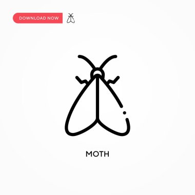 Güve vektör simgesi. Web sitesi veya mobil uygulama için modern, basit düz vektör çizimi