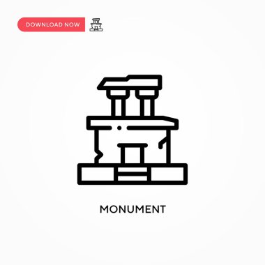 Anıt vektör simgesi. Web sitesi veya mobil uygulama için modern, basit düz vektör çizimi