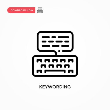 Anahtar kelime vektör simgesi. Web sitesi veya mobil uygulama için modern, basit düz vektör çizimi