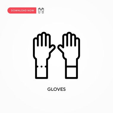 Eldiven vektör simgesi. Web sitesi veya mobil uygulama için modern, basit düz vektör çizimi