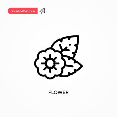 Çiçek vektör simgesi. Web sitesi veya mobil uygulama için modern, basit düz vektör çizimi
