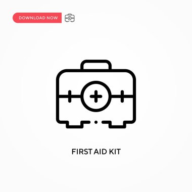 İlk yardım çantası vektör simgesi. Web sitesi veya mobil uygulama için modern, basit düz vektör çizimi