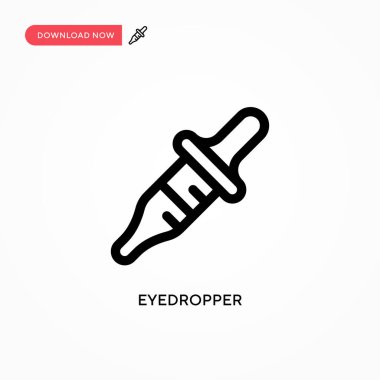 Göz damlası vektör simgesi. Web sitesi veya mobil uygulama için modern, basit düz vektör çizimi