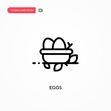 Yumurta vektör simgesi. Web sitesi veya mobil uygulama için modern, basit düz vektör çizimi