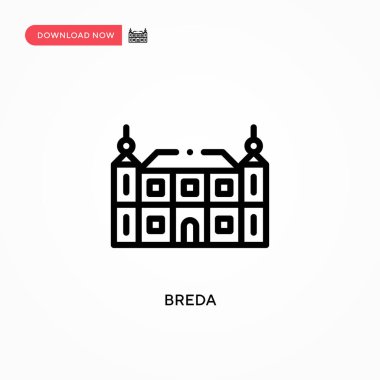 Breda vektör simgesi. Web sitesi veya mobil uygulama için modern, basit düz vektör çizimi