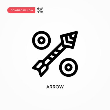 Ok vektör simgesi. Web sitesi veya mobil uygulama için modern, basit düz vektör çizimi