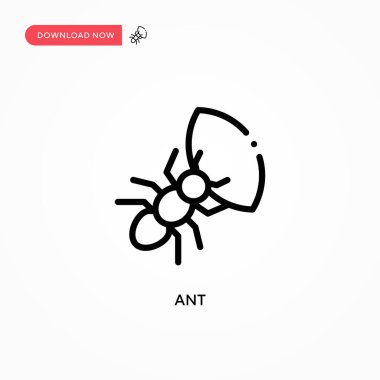 Karınca vektör simgesi. Web sitesi veya mobil uygulama için modern, basit düz vektör çizimi