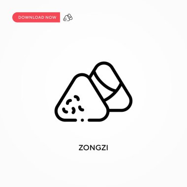 Zongzi vektör simgesi. Web sitesi veya mobil uygulama için modern, basit düz vektör çizimi