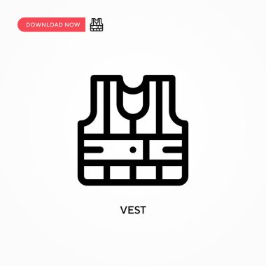 Yelek vektör simgesi. Web sitesi veya mobil uygulama için modern, basit düz vektör çizimi