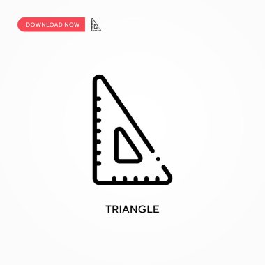 Üçgen vektör simgesi. Web sitesi veya mobil uygulama için modern, basit düz vektör çizimi