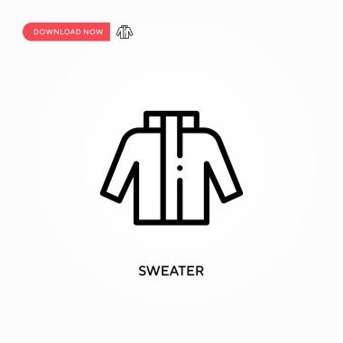 Süveter vektör simgesi. Web sitesi veya mobil uygulama için modern, basit düz vektör çizimi