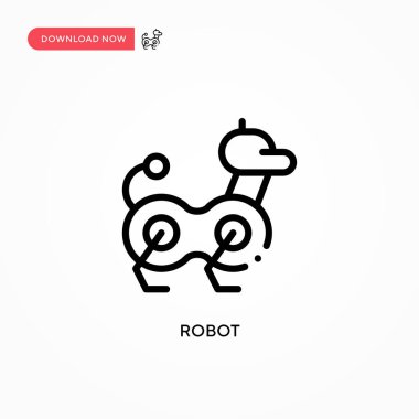 Robot vektör simgesi. Web sitesi veya mobil uygulama için modern, basit düz vektör çizimi