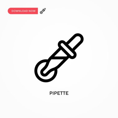 Pipette vektör simgesi. Web sitesi veya mobil uygulama için modern, basit düz vektör çizimi